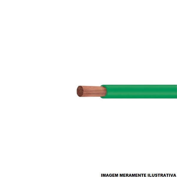 Cabo Cobre Isolado PVC 70G 750V 1x 10,00 mm² ATOX FLEX Verde NBR 13248 Classe 5