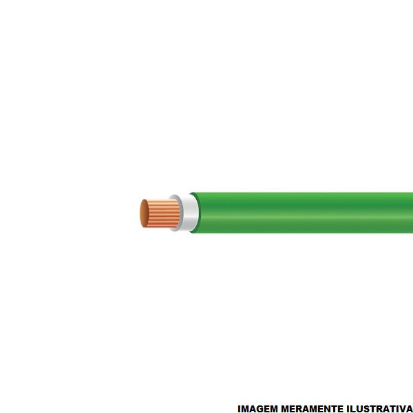 Cabo Cobre Isolado HEPR 90G 0,6/1 kV 1x 16,00 mm² ATOX FLEX Verde NBR 13248 Classe 5