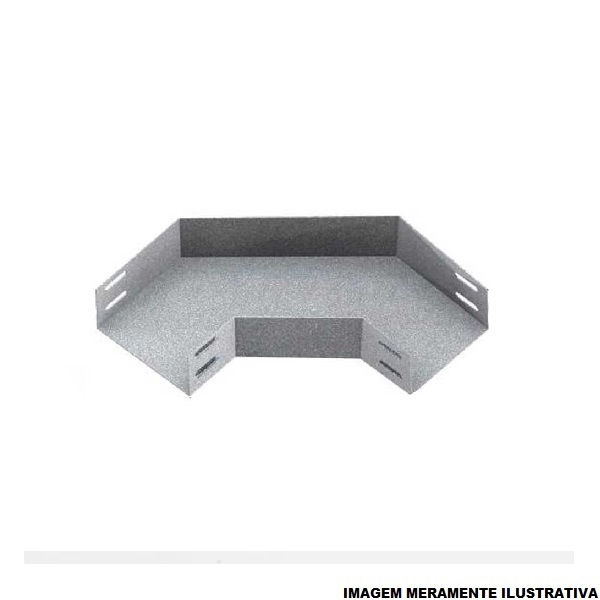 Curva 45G Horizontal Lisa Galvanizada Eletrolítica para Eletrocalha 150x100 mm Chapa 20