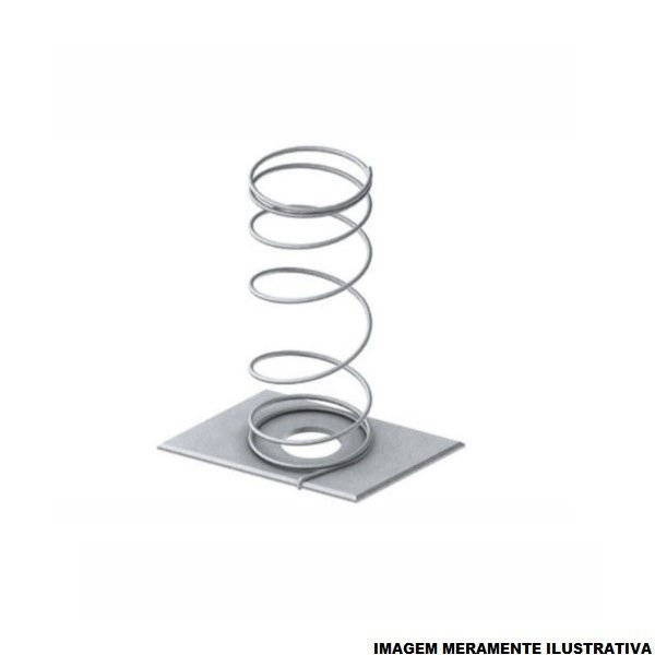 Porca Losangular com Mola Galvanizada Eletrolítica 1/4" com Rosca BSW
