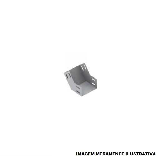 Curva 45G Vertical Lisa Galvanizada Eletrolítica Interna para Eletrocalha 200x100 mm