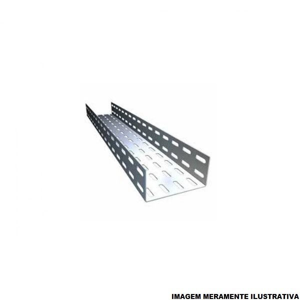 Eletrocalha Perfurada Galvanizada Eletrolítica 500x100x3000 mm sem Tampa com Virola Chapa 22