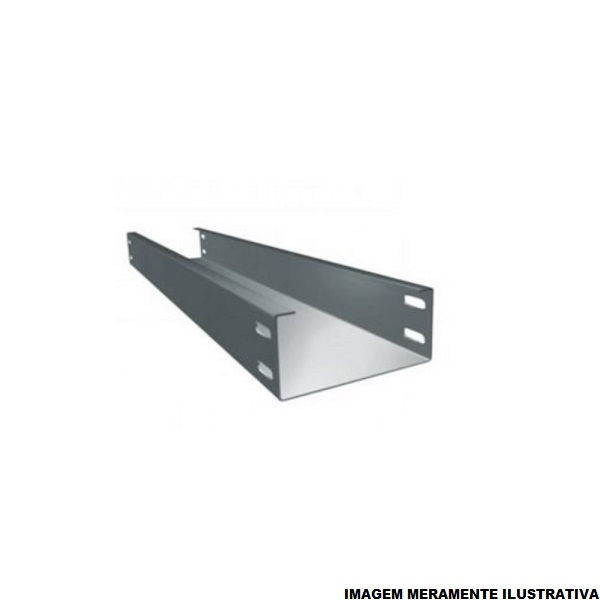 Eletrocalha Lisa Galvanizada Eletrolítica 100x50x3000 mm sem Tampa sem Virola Chapa 20