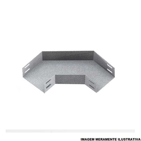 Curva 90G Horizontal Lisa Galvanizada Eletrolítica para Eletrocalha 100x100 mm Chapa 20