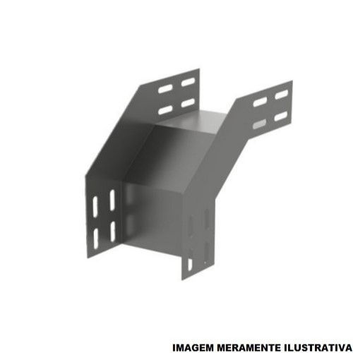 Curva 45G Vertical Lisa Galvanizada Eletrolítica Externa para Eletrocalha 100x50 mm