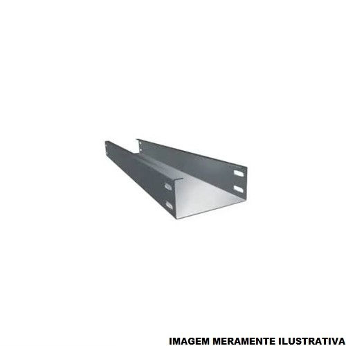 Eletrocalha Lisa Galvanizada Eletrolítica 100x50x3000 mm sem Tampa com Virola Chapa 18