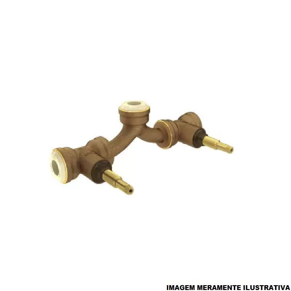 Base Bronze e Latão Misturador para Chuveiro 3/4"