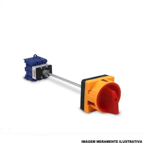 Chave Seccionadora Rotativa D11 Tripolar 32A para Trilho DIN com Manopla com Haste 150 mm