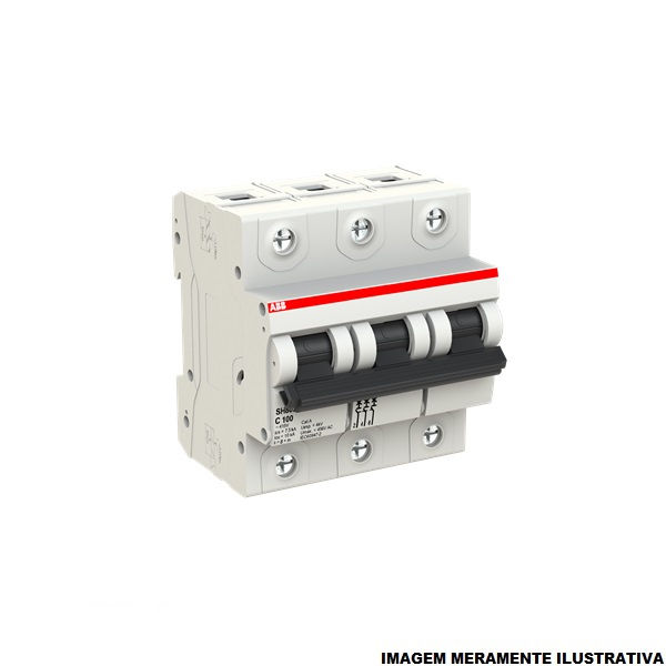 Disjuntor Termomagnético Fixo Tripolar SH803 C 100A 10 KA 380VCA DIN