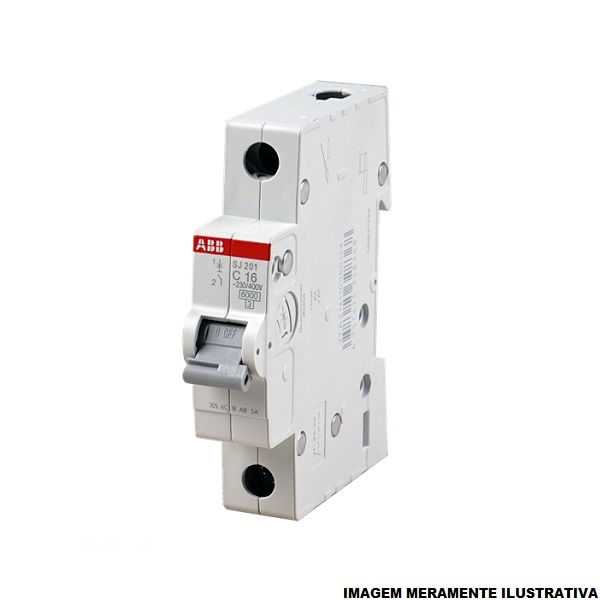 Disjuntor Termomagnético Fixo Unipolar SJ201 C 10A 10 KA/6 KA 127/220VCA DIN