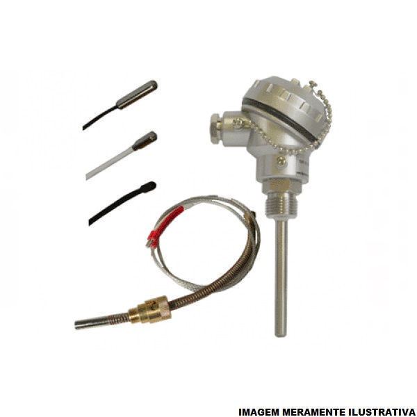 Termoresistência Termoresistência PT-100 com 2 Fios INOX 8x3000 mm