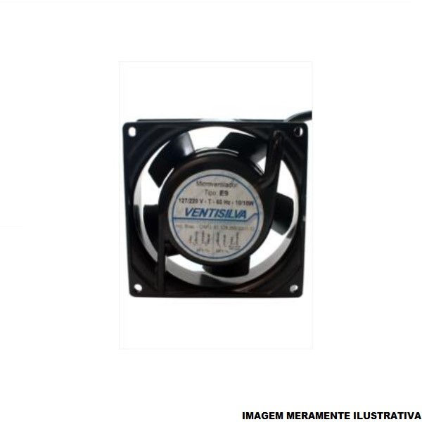 Ventilador Micro Alumínio Quadrado 92x92x39 mm 127-220VCA 13/10W 60 Hz 3110/3020 RPM Preto