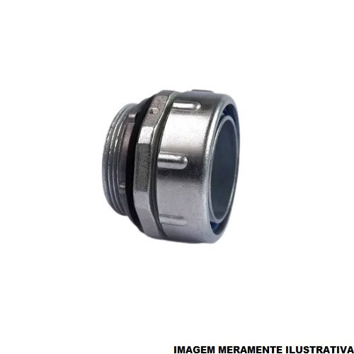 Conector Macho Fixo Reusável Alumínio 3" com Rosca BSP com Vedação Azul