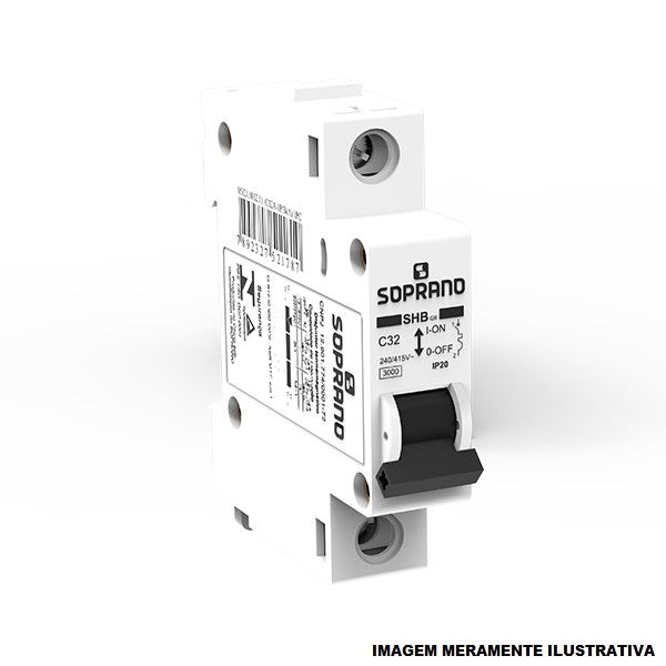 Disjuntor Termomagnético Fixo Unipolar SHB1 C 50A 5 KA/3 KA 110/220VCA DIN