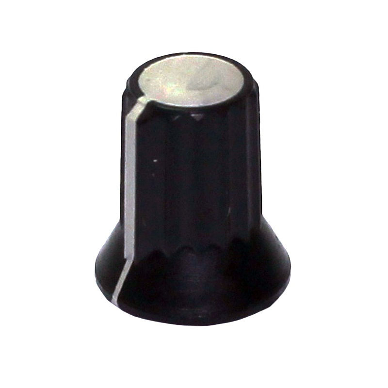 Knob PVC Estriado AD-110 Preto e Cinza