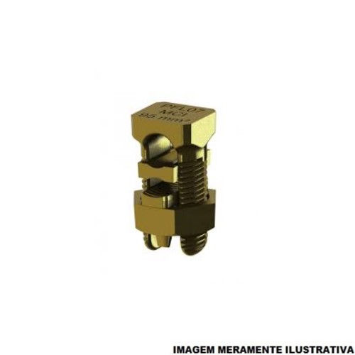 Conector Parafuso Fendido para 2 Cabos Bronze Bimetálico 35,00-120,00 mm²