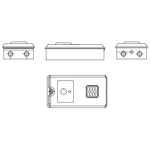 Caixa Medidor Polifasica Metálica (A)400x(L)220x(P)140 mm Prata com Visor Cod 134010019