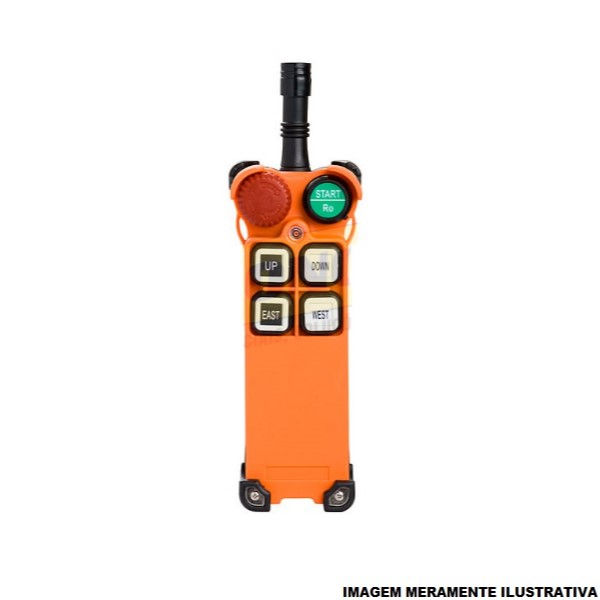 Controle Remoto Industrial TG21 com 4 Botões Duplo Estágio NYLON 220VCA Até 100 M UHF