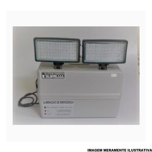 Luminária Emergência Sobrepor 55W 2 Farois Direcionáveis 3000 lm Bivolt 10H