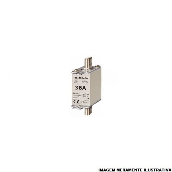 Fusível NH Porcelana Ultra-Rapido Tamanho 00 36A 500VCA
