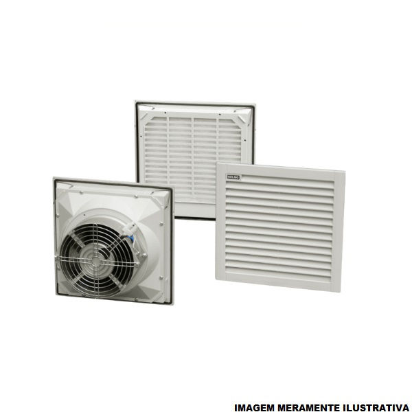 Conjunto Ventilação PVC com Grelha e Filtro 250x250x125 mm