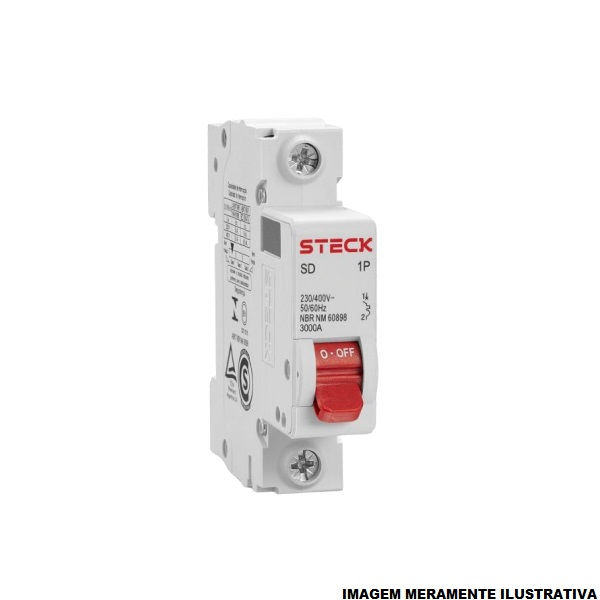 Disjuntor Termomagnético Fixo Unipolar SDZD61 C 25A 10 KA/6 KA 127/220VCA DIN