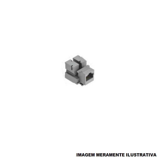 Plugue Fêmea RJ45 Categoria 6 Branco Keystone