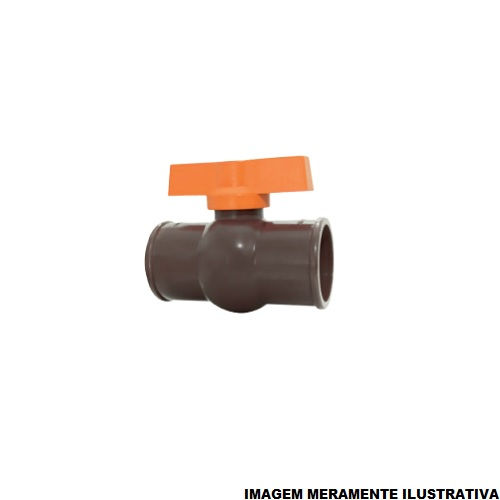 Registro PVC Pressão Soldável 25 mm Classe 15 Marrom Água Fria