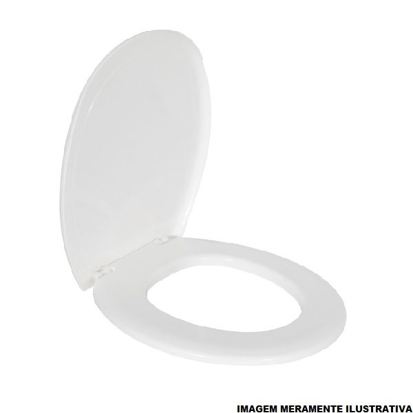 Assento Sanitário Poliéster Oval Branco