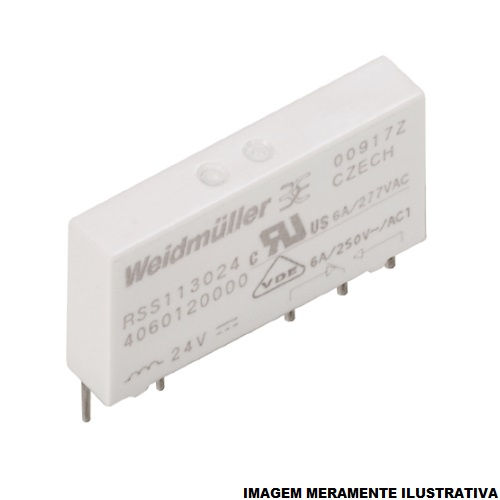 Relé Interface Relé Interface RSS 6A 24VCC 1 Contato Reversível Plug-in