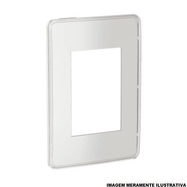 Placa PVC para 3 Módulos 4x2 Branca Linha YOU Orion