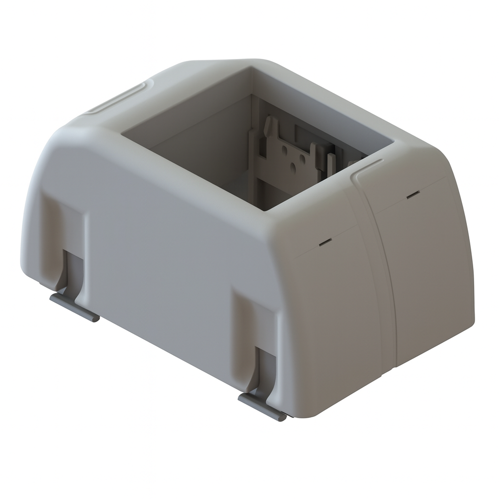 Caixa Sobrepor Porta Equipamento ABS P/2 Módulos Pial Plus 38X73X111MM Branca Standard Dutotec