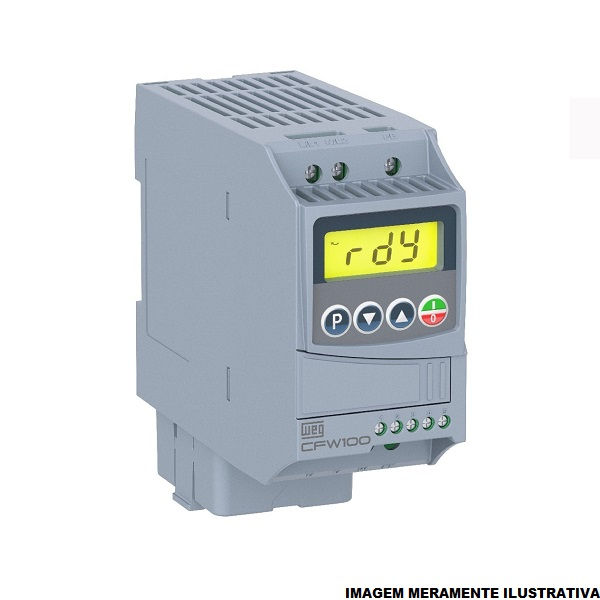 Inversor Frequência Inversor Frequência CFW100 1 CV/0,75 kW 4,2A Monofásico 200/240VCA 50/60 Hz IP20