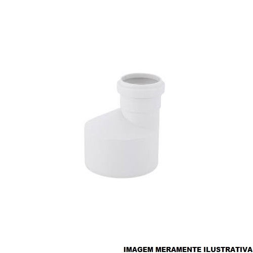 Redução Excêntrica PVC 250x200 mm Classe 8 Branca Esgoto