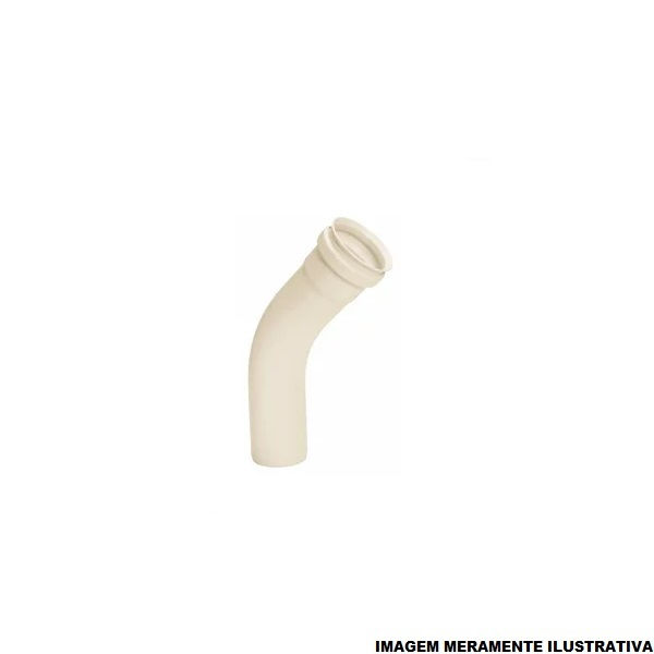 Curva PVC 45G Longa 350 mm Classe 8 Branca Esgoto