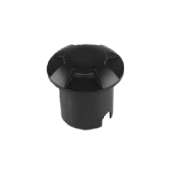 Balizador Led Embutir Solo 1W PVC Dome 2 Fachos Bivolt Preto 3000K 30 lm IP67 15.000H