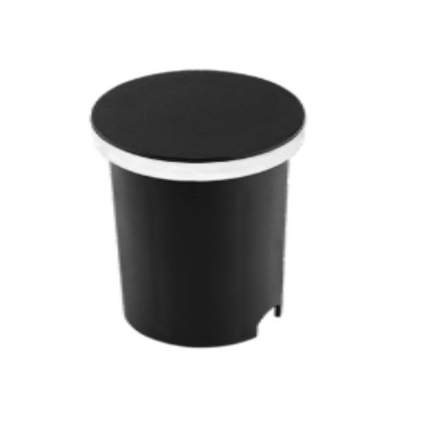 Balizador Led Embutir Solo 1W PVC Redondo Edge Bivolt Preto 3000K 8 lm IP67 15.000H