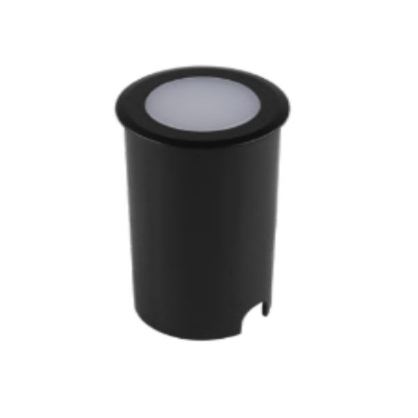 Spot Led Embutir Solo Redondo 1W Alumínio Thin 3000K 36 lm Preto IP67 15.000H