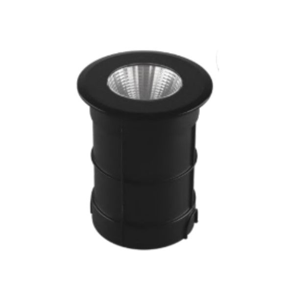 Spot Led Embutir Solo Redondo 3W Alumínio Thin 3000K 240 lm Preto IP67 15.000H