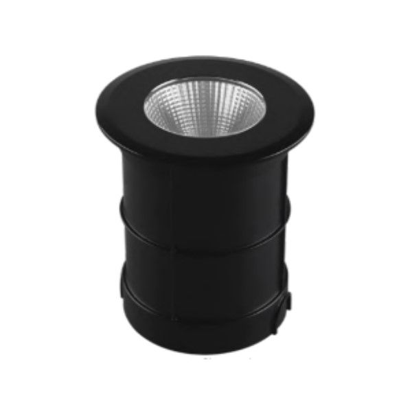 Spot Led Embutir Solo Redondo 6W Alumínio Thin 3000K 480 lm Preto IP67 15.000H