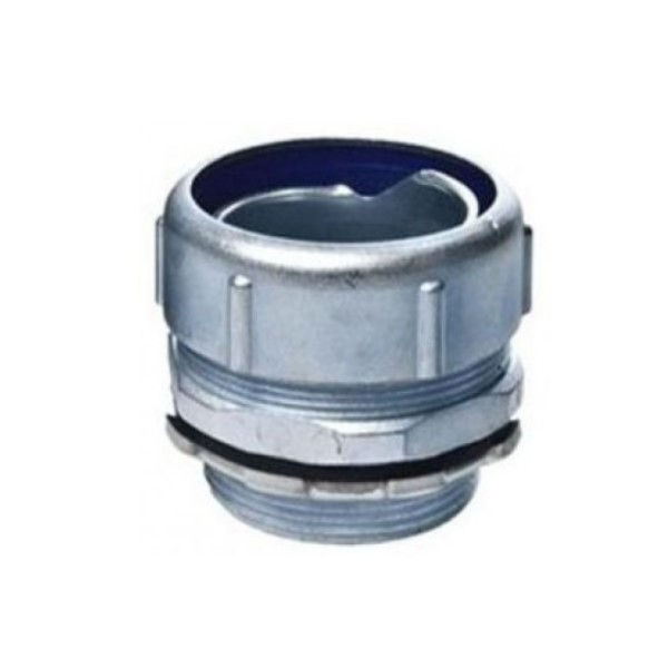 Conector Macho Fixo Reusável Alumínio 2.1/2" com Rosca BSP com Vedação Azul