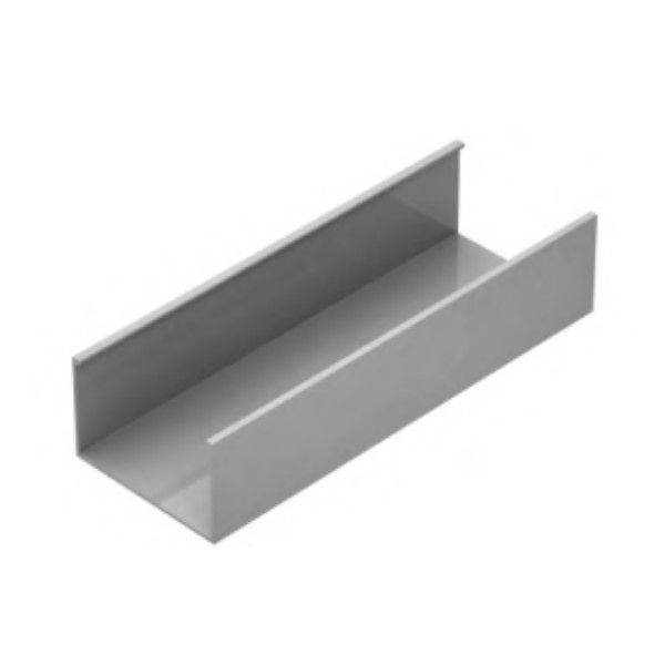 Canaleta Alumínio Simples sem Divisória 73x45x3000 mm sem Tampa Natural