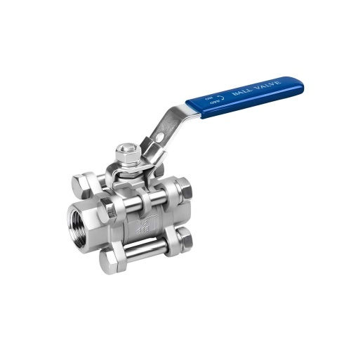 Válvula Válvula Aço INOX Esfera Tripartida Passagem Plena 1/2" com Alavanca com Rosca BSP