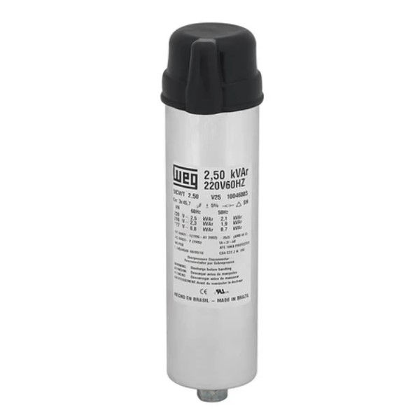 Capacitor Correção Fator de Potência 2,5 KVAR 440VCA Trifásico Tipo Célula sem Caixa 60 Hz