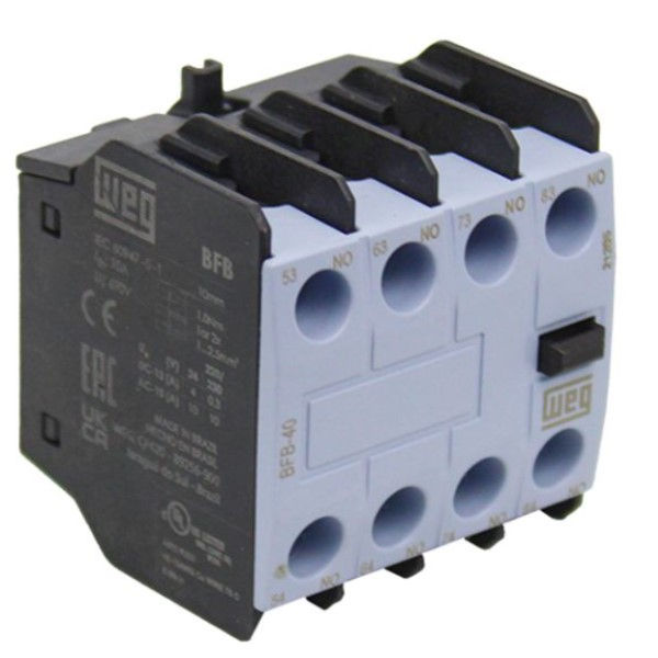 Bloco Contato Frontal 9-80A 690VCA 4NA para Contator CWB Conexão Parafuso