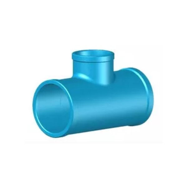Te PVC 90G Soldável DN100x50 Linha Fixa Azul Água Fria