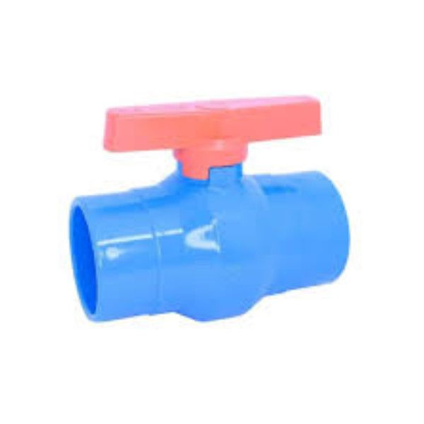 Registro PVC Esfera Borboleta Soldável 100 mm Azul para Irrigação Água Fria Monobloco