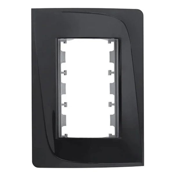 Placa PVC para 3 Módulos 4x2 Preta Tendenza com Suporte