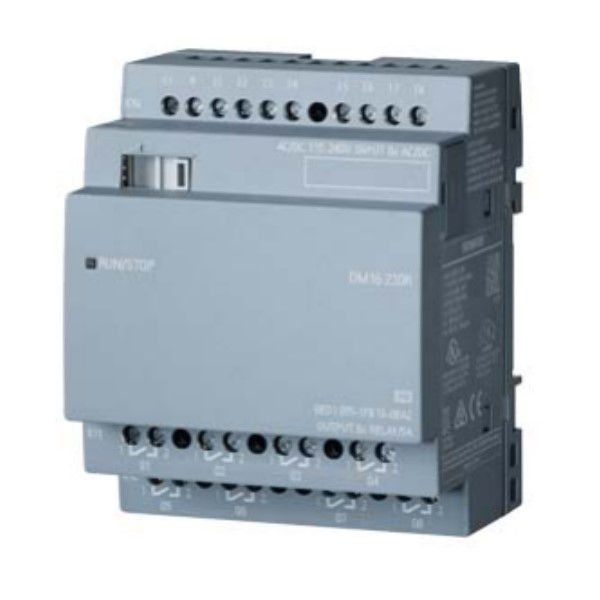 Módulo Expansão Módulo Expansão DM16 230R LOGO!8 para Logo Básico Entrada/Saída Digital E:8DI S:8D0 Saída a Relé 5A 230/230VCA/CC ETHERNET Industrial IP20