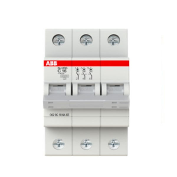 Disjuntor Termomagnético Fixo Tripolar SJ203 C 16A 10 KA/6 KA 220/380VCA DIN .